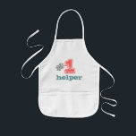 #1 helper kinder apron unisex meisje kinder schort<br><div class="desc">leuk gedrukt kinder platform om te helpen met alle huishoudelijke taken</div>