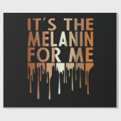 1 Het is de Melanine voor mij gesmolten zwarte ges Cadeaupapier (Vlak)