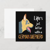1 Het leven is gewoon beter met een Duitse herder Kaart (Voorkant / Achterkant)