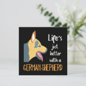 1 Het leven is gewoon beter met een Duitse herder Kaart (Staand voorkant)