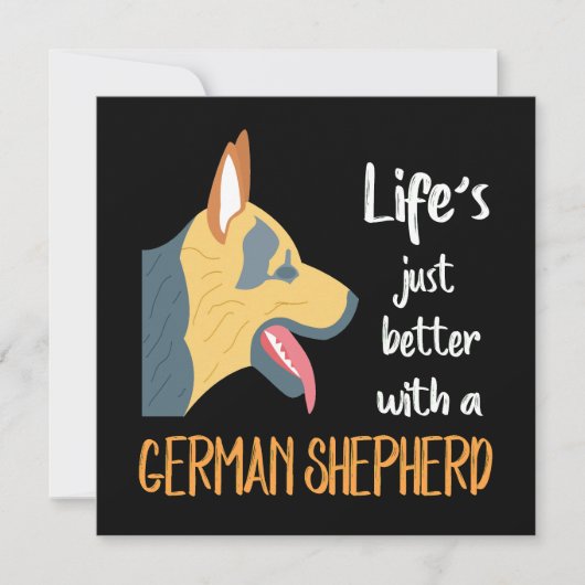 1 Het leven is gewoon beter met een Duitse herder Kaart (Voorkant)