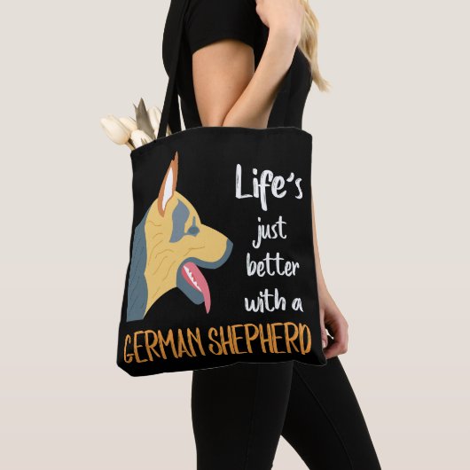 1 Het leven is gewoon beter met een Duitse herder Tote Bag (Dichtbij)