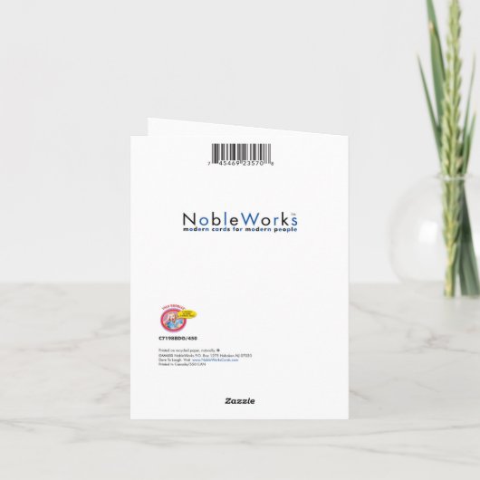 1 Hilarische Happy Birthday Kaart - Begrafeniswoni (Achterkant)