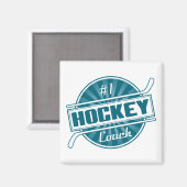 #1 Hockey Coach (blauw) Magneet (Voorkant / Achterkant)
