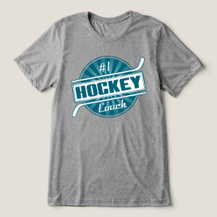 #1 Hockey Coach (blauw) T-shirt