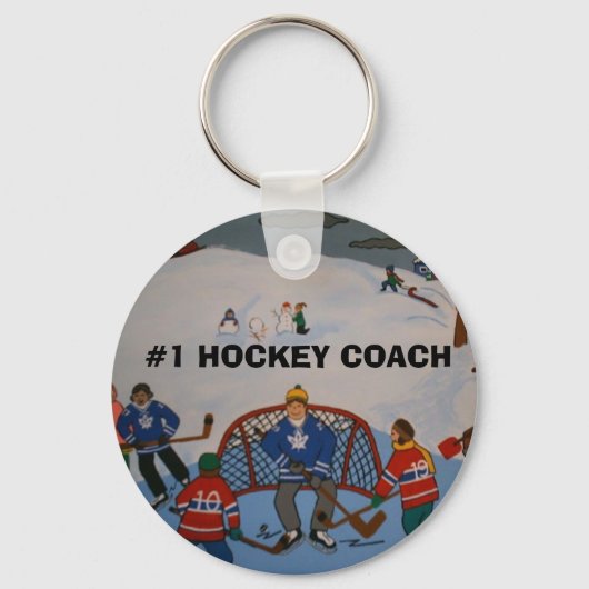 #1 HOCKEY COACH Sleutelhanger (Voorkant)