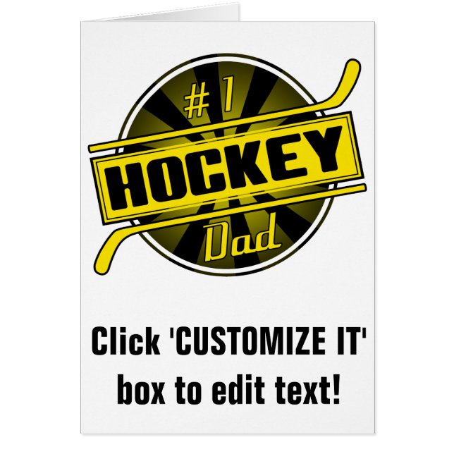 #1 Hockey Dad (zwart/goud) (Voorkant)