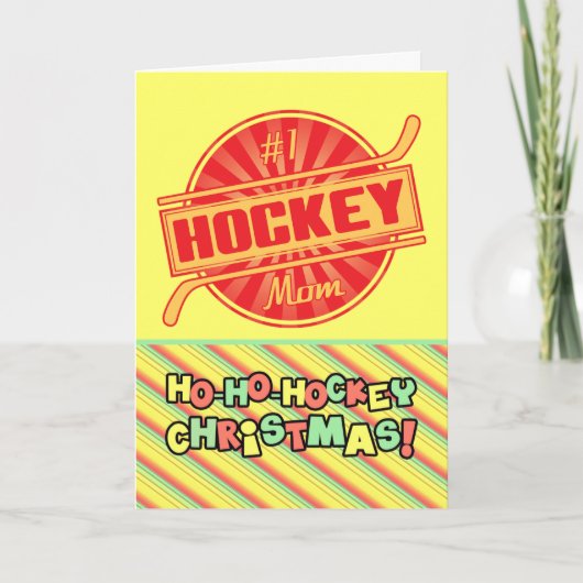 #1 Hockey Mam Kerstmis Kaart (Voorkant)