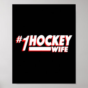 #1 Hockey Vrouw IJshockey Vrouw Amerikaans Poster