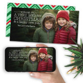 1 horizontale of panoramische foto - pretkerst feestdagenkaart