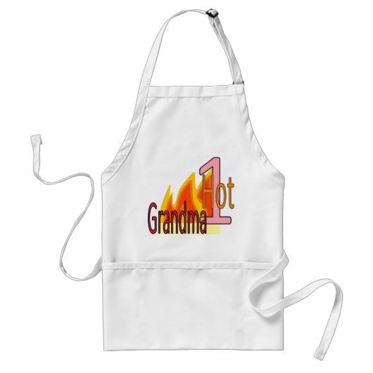1 Hot Grandma Apron Standaard Schort (Voorkant)