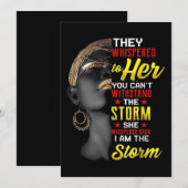 1 I Am The Strong African Queen Girls Black Histor Save The Date (Voorkant / Achterkant)