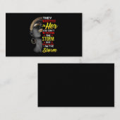 1 I Am The Strong African Queen Girls Black Histor Visitekaartje (Voorkant / Achterkant)