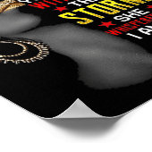 1 Ik ben de sterke Afrikaanse koningin Girls Black Poster (Hoek)