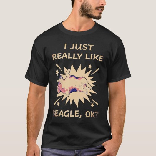 1 IK HOU GEWOON ERG VAN Beagle T-shirt (Voorkant)