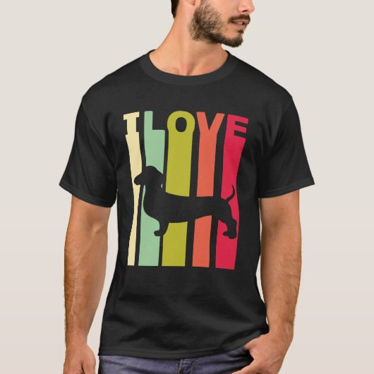 1 Ik hou van teckel noodlijdend  Hondenliefhebber  T-shirt (Voorkant)