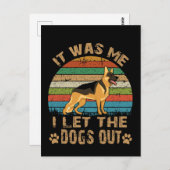1 Ik was het, ik liet de honden buiten Briefkaart (Voorkant / Achterkant)