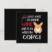 1 Ik wil gewoon wijn drinken Kaart (Voorkant / Achterkant)