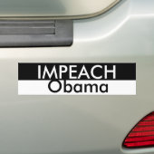 1, IMPEACH, Obama Bumpersticker (Op auto)