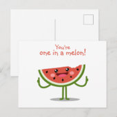 1 in een meloen briefkaart (Voorkant / Achterkant)