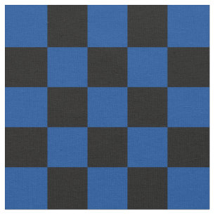 1 inch controleert zwart en diepblauw schaakbord stof