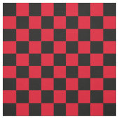 1 inch controleert zwart en rood schaakbord stof (Swatch)