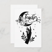 1- Inspirerend leraar sjirt, minimalistische leraa Bedankkaart (Voorkant / Achterkant)