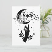 1- Inspirerend leraar sjirt, minimalistische leraa Kaart (Staand voorkant)