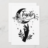 1- Inspirerend leraar sjirt, minimalistische leraa Kaart (Voorkant / Achterkant)