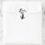 1- Inspirerend leraar sjirt, minimalistische leraa Ronde Sticker (Tas)