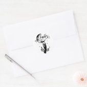 1- Inspirerend leraar sjirt, minimalistische leraa Ronde Sticker (Envelop)