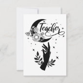 1- Inspirerend leraar sjirt, minimalistische leraa RSVP Kaartje (Voorkant)