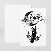 1- Inspirerend leraar sjirt, minimalistische leraa RSVP Kaartje (Voorkant / Achterkant)