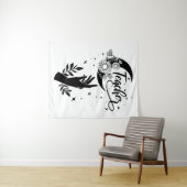 1- Inspirerend leraar sjirt, minimalistische leraa Wandkleed (In Situ (horizontaal))