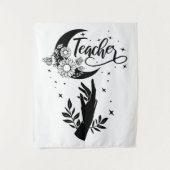 1- Inspirerend leraar sjirt, minimalistische leraa Wandkleed (Voorkant)