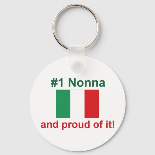#1 Italiaanse nonna en trots op haar! Cadeau Sleutelhanger (Voorkant)