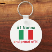 #1 Italiaanse nonna en trots op haar! Cadeau Sleutelhanger (Voorkant)