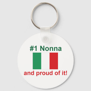 #1 Italiaanse nonna en trots op haar! Geschenk Sleutelhanger