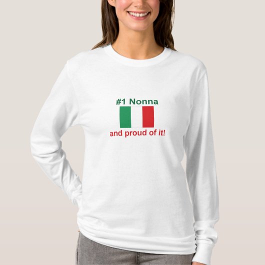 #1 Italiaanse nonna (grootmoeder) T-shirt (Voorkant)