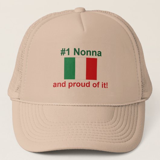 #1 Italiaanse nonna (grootmoeder) Trucker Pet (Voorkant)
