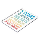 1 jaar 12 maanden 365 dagen Geweldige verjaardag Notitieboek (Linkerzijde)