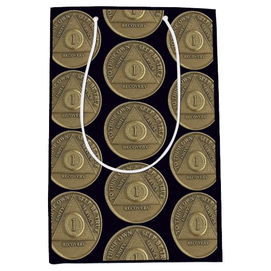 1 jaar AA Jubileum Coin Medium Cadeauzakje (Voorkant)