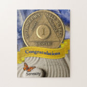 1 Jaar AA Jubileum Gefeliciteerd Serenity Legpuzzel (Verticaal)