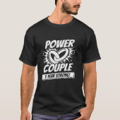 1 jaar Comic Super Power Couple 1st Jubileum T-shirt (Voorkant)