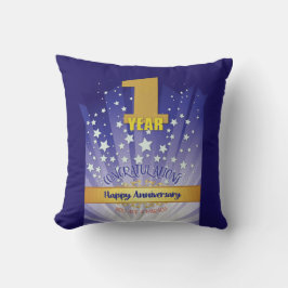 1 Jaar CUSTOM NAAM 12 Stap Jubileum Vet Nummer Kussen