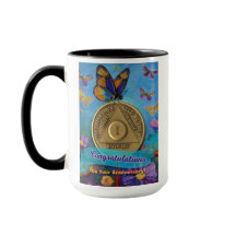 1 Jaar CUSTOM NAME AA Vlinders Bloemen