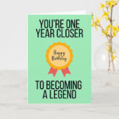 1 jaar dichter bij een legende - Verjaardag Kaart (Gele Bloem)
