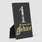 1 jaar dienstjaar eerste Jubileum werknemer Fotoplaat (Zijkant)