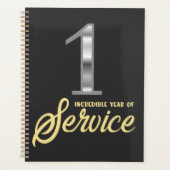 1 jaar dienstjaar eerste Jubileum werknemer Planner (Voorkant)