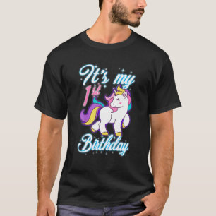 1 Jaar Eenhoorn Outfit, Het Is Mijn 1e Verjaardag. T-shirt